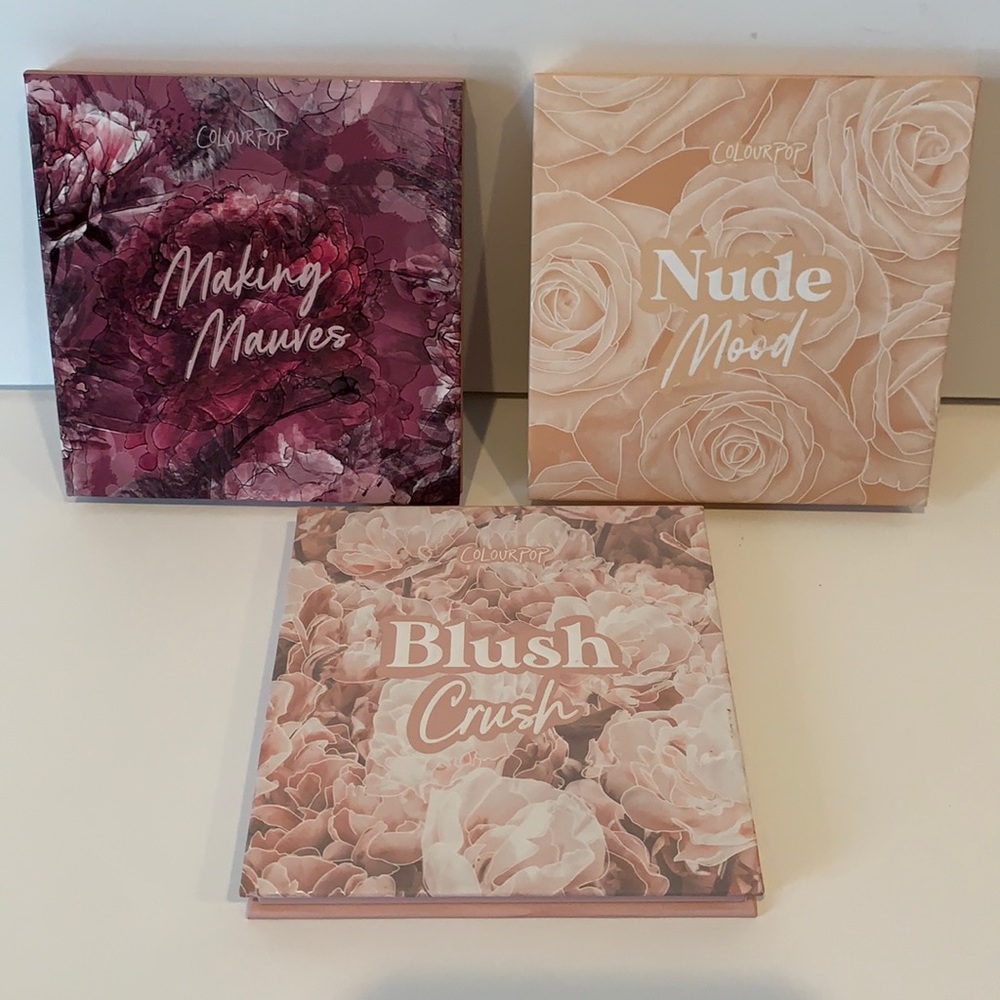 Colourpop nude mood,blush crush,making mauves